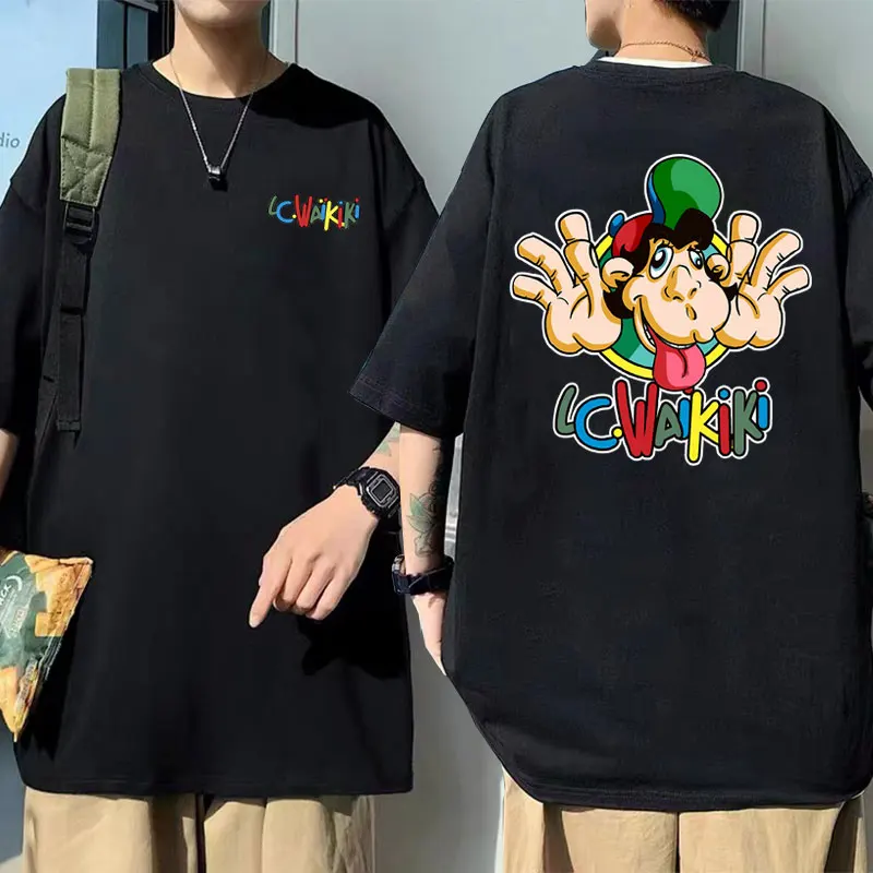 Lc Waikiki Monkey Графическая футболка Мужская модная брендовая забавная с коротким