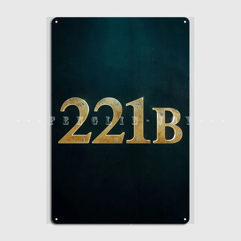 

221b Baker Street Poster Metal Plaque Plaques Living Room Retro Cinema Kitchen Tin Sign Poster