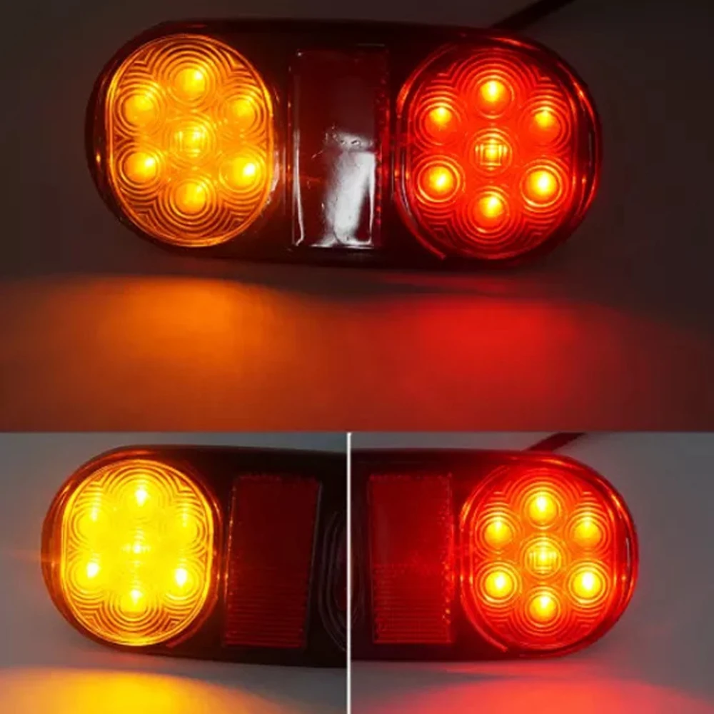 

1 пара 12 в задний фонарь для лодочного прицепа светодиодный задний фонарь для вилочного погрузчика 24 в стоп светильник для грузовика тракто...