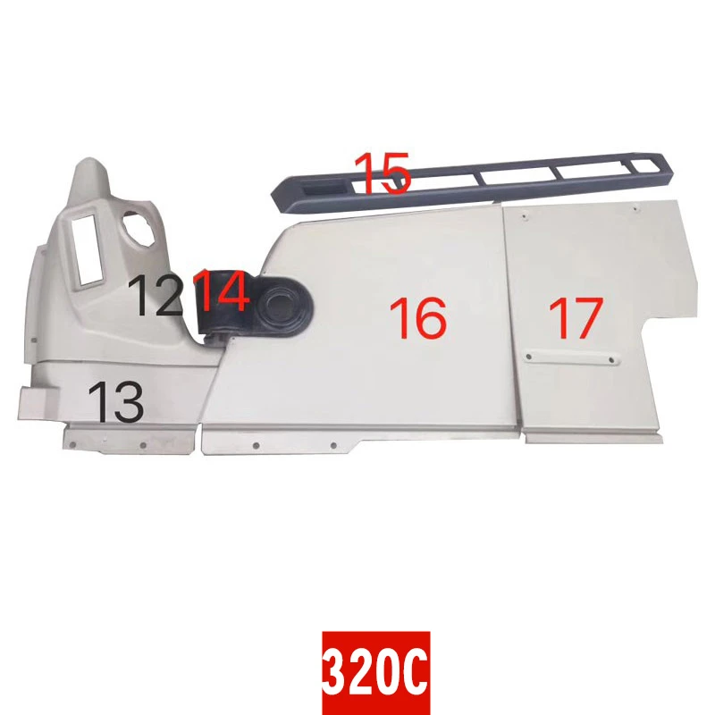 Внутренняя отделка кабины экскаватора CATERPILLAR CAT 312C/320C/330C/345C внутренняя панель