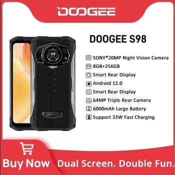 DOOGEE-teléfono inteligente S98 resistente, pantalla LCD FHD de 6,3 pulgadas, Dial trasero G96 Octa Core, 8 + 256GB, cámara de 64MP, 6000mAh 1