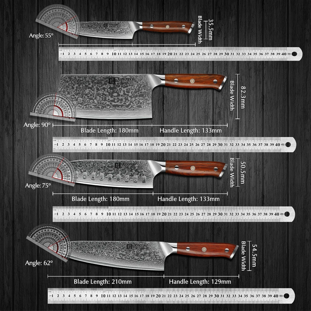 XINZUO 1-10 PCS Kitchen Knife 67 Layers Damascus Steel Chef Slicing Utility Paring Knife Steel Rosewood Handle Razor Sharp images - 6