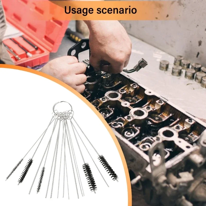 Высокоэффективный набор игл для чистки карбюраторов 15 размеров щетка удаления