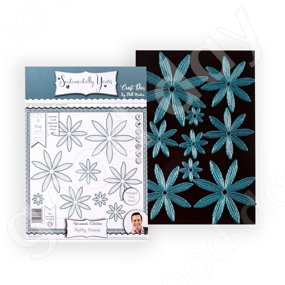 

Arrival New 2022 Shabby Daisies Metal Cutting Dies Scrapbook Diary Decoration Embossing Template Diy Greeting Card Handmade