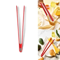 silicone grill tongs food grade non stick heat bread clip resistant long handle heat food clip bbq cooking tool accessories