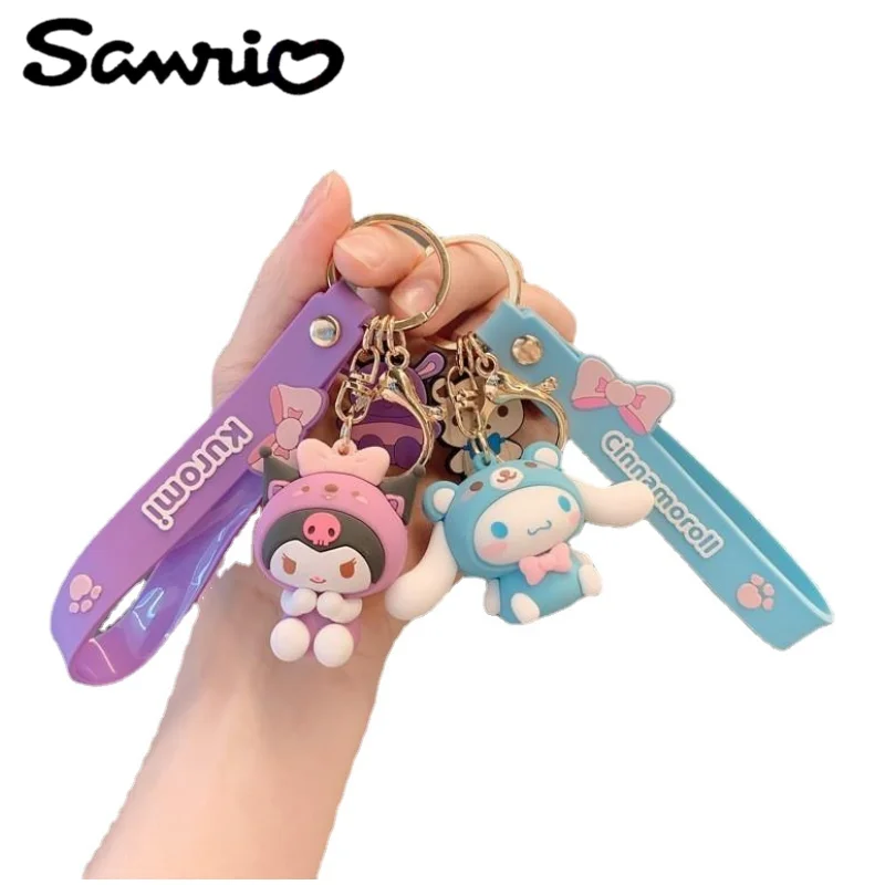 

Sanrio New Anime Peripheral Kawaii Cartoon Cinnamon Roll Kulomi Kitty Keychain Creative Ins Bag Pendant Festival Gift Wholesale