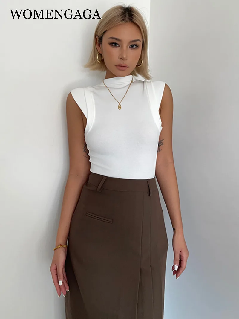 

Топ женский с полувысокой горловиной, на бретелях, 4I8H