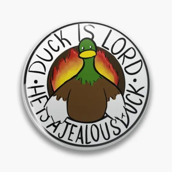 

Duck Is Lord Customizable Soft Button Pin Creative Cartoon Metal Hat Decor Gift Brooch Collar Women Lover Badge Jewelry Funny