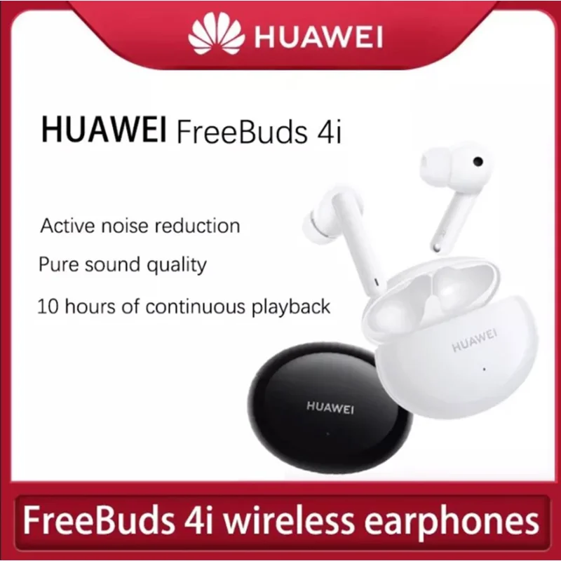 

HUAWEI FREEBUDS 4i Wireless Headphones 10 Hours PlayBack Quick Charge Active Noise Cancellation Bluetooth Earphones Headset