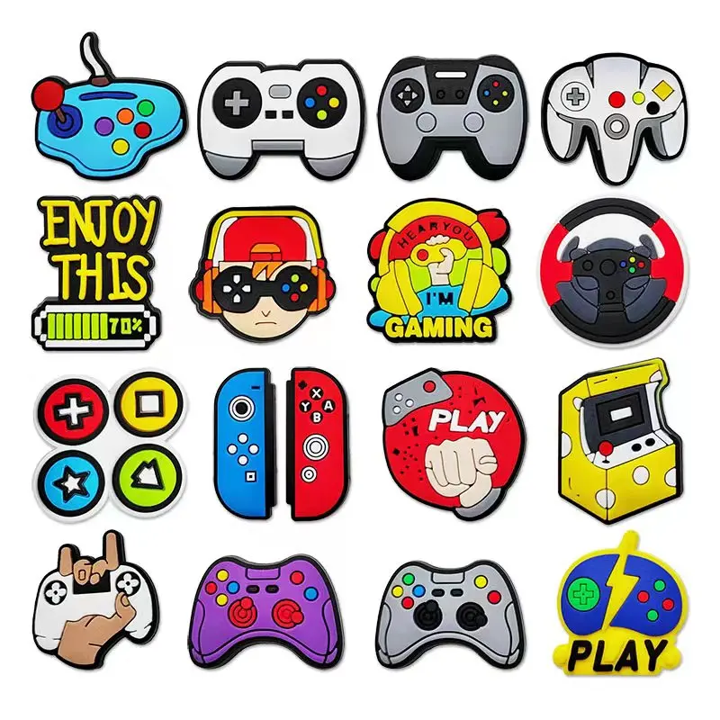 17pcs Game Series Shoe Charms For Croc Sandals Unisex Shoe Decoration Kids