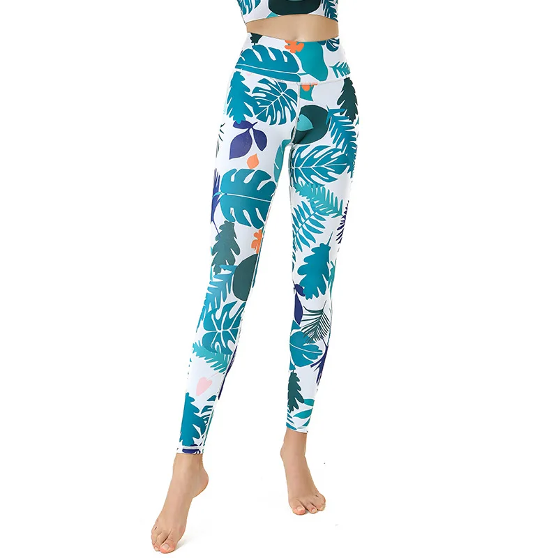 New Sports Fitness Pants Leggings High Waist Hip Lifting Quick-drying Dance Yoga Pants Women's Printed Yoga Leggings 2023