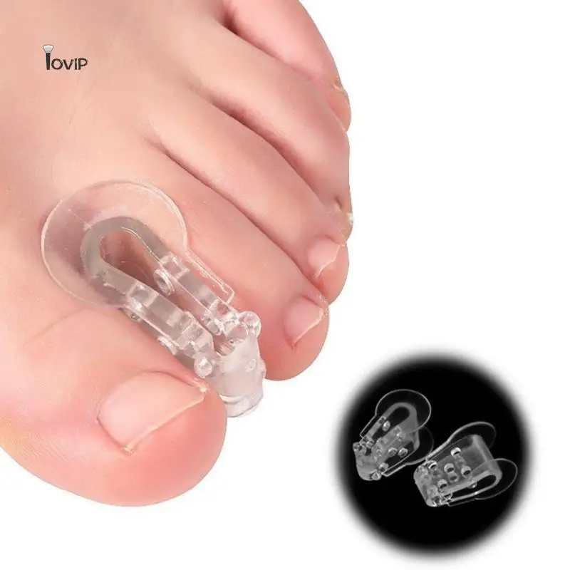 

1pair Toe Separators Spacer Straightener Thumb Finger Big Feet Device Pad Toe Pads Thumb Valgus Corrector Relief Foot Bunion