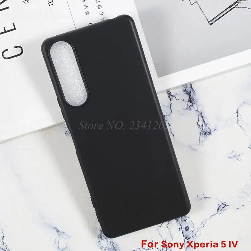

Anti-knock Soft Black TPU Phone Case For Sony Xperia 5 IV Silicone Caso Protective Shell For Sony Xperia 5 IV XQ-CQ62 Back Cover