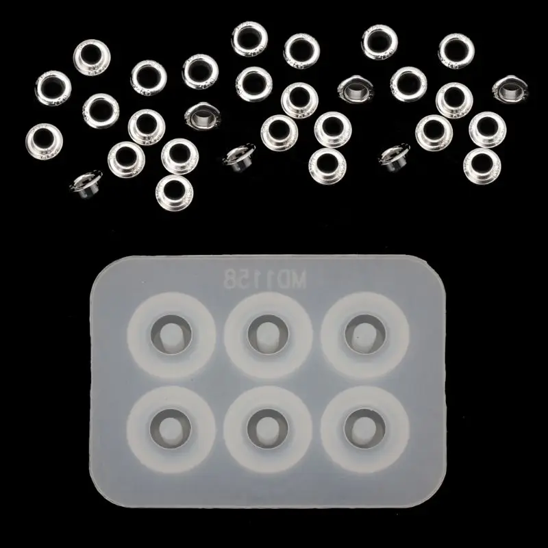 

1Set Beads Resin Mold with Holes Silicone Mold Set Pendant Mold for DIY Necklace N0HE