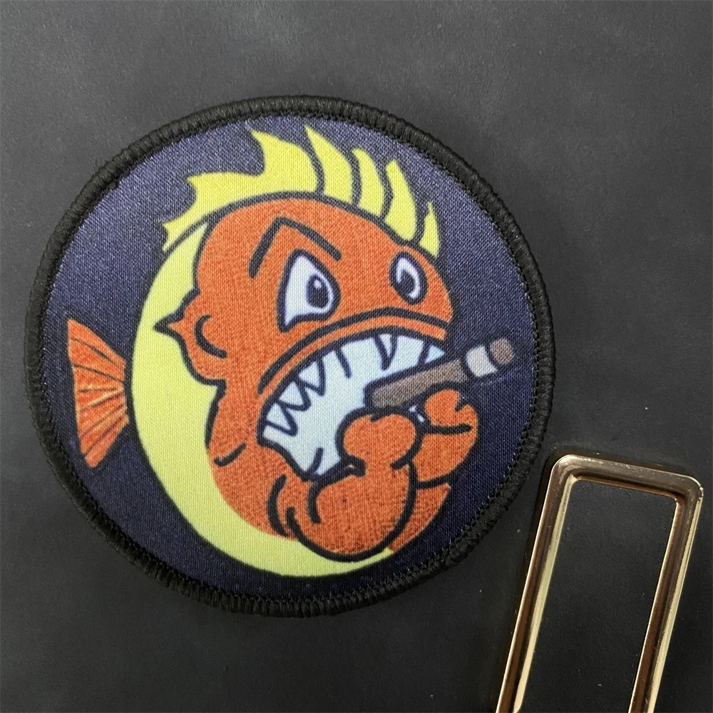 Боевые нашивки с рисунком хеллфиша тактический значок для боевого духа наклейки