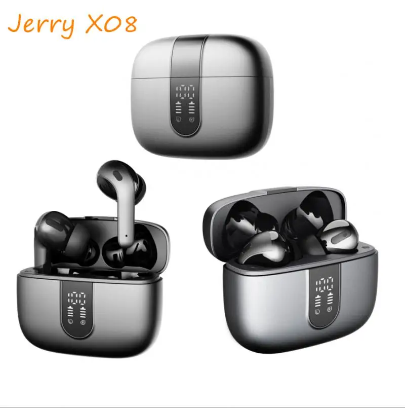 

Jerry X08 Digital Display Subwoofer 4th Wireless Earphones Bluetooth-compatible Waterproof Earbuds With Microphone Charging Case