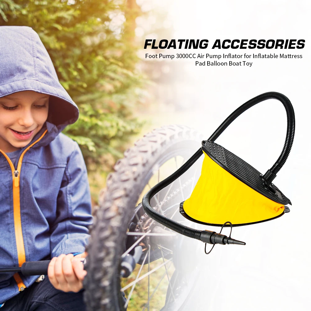

Foot Pump 3000CC Outdoor Air Foot Pump Swimming Floating Accessories Inflator for Inflatable Mattress Boat Toy Balloon