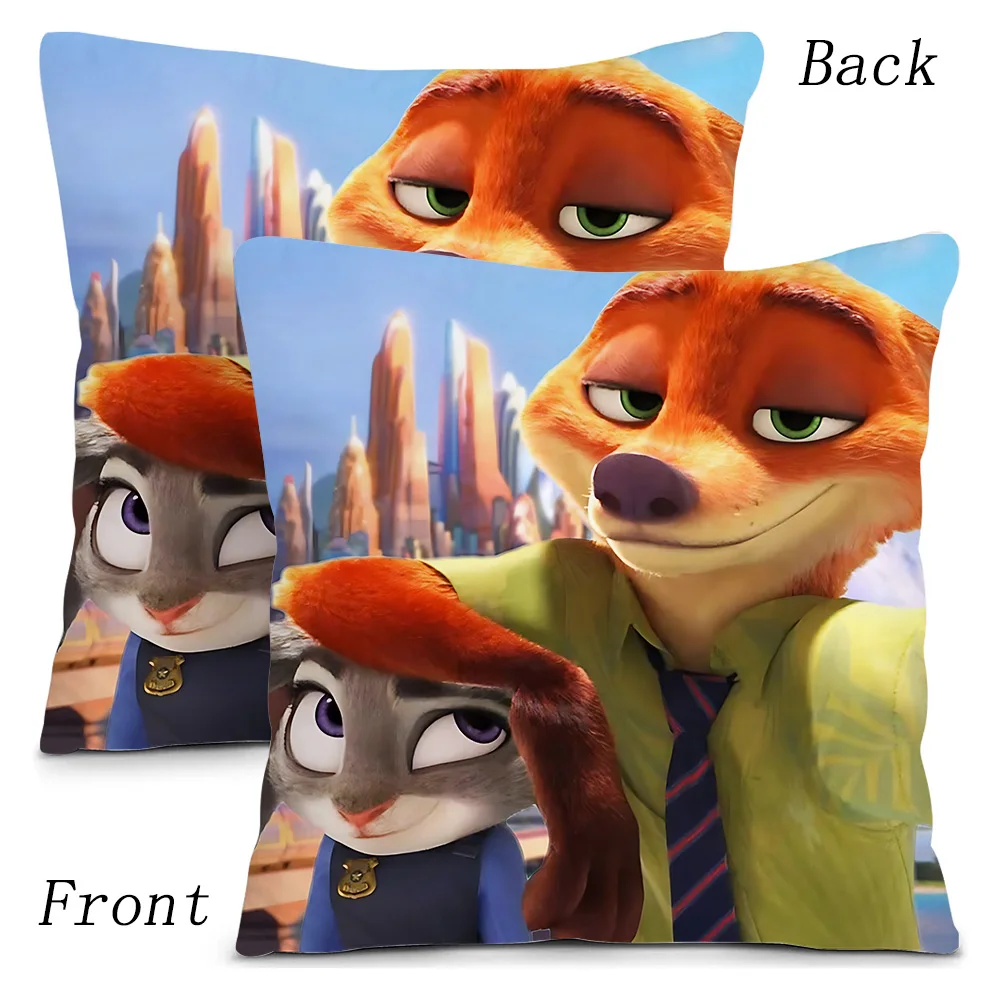 Zootopias наволочки мультяшный Диванный декоративный домашний двухсторонний принт