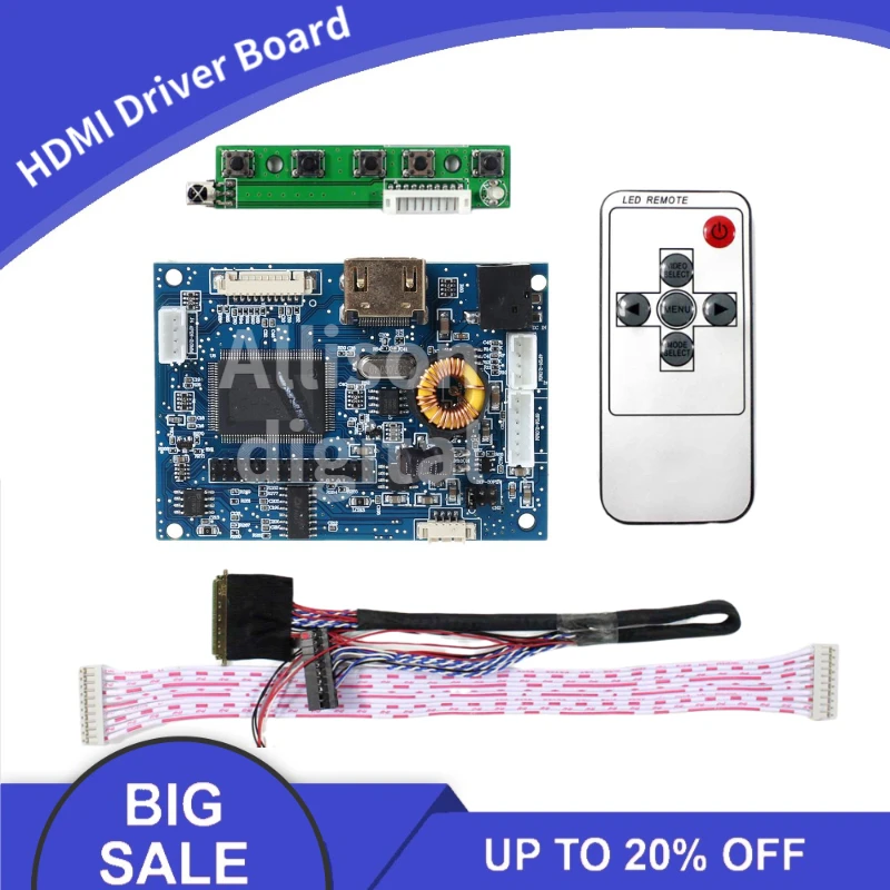 

Allison PCB800661 HDMI Controller Driver Board Monitor Kit For 17.3" LP173WD1-A1/TLA1/TLA2 1600X900 LCD LED Screen 40Pins LVDS