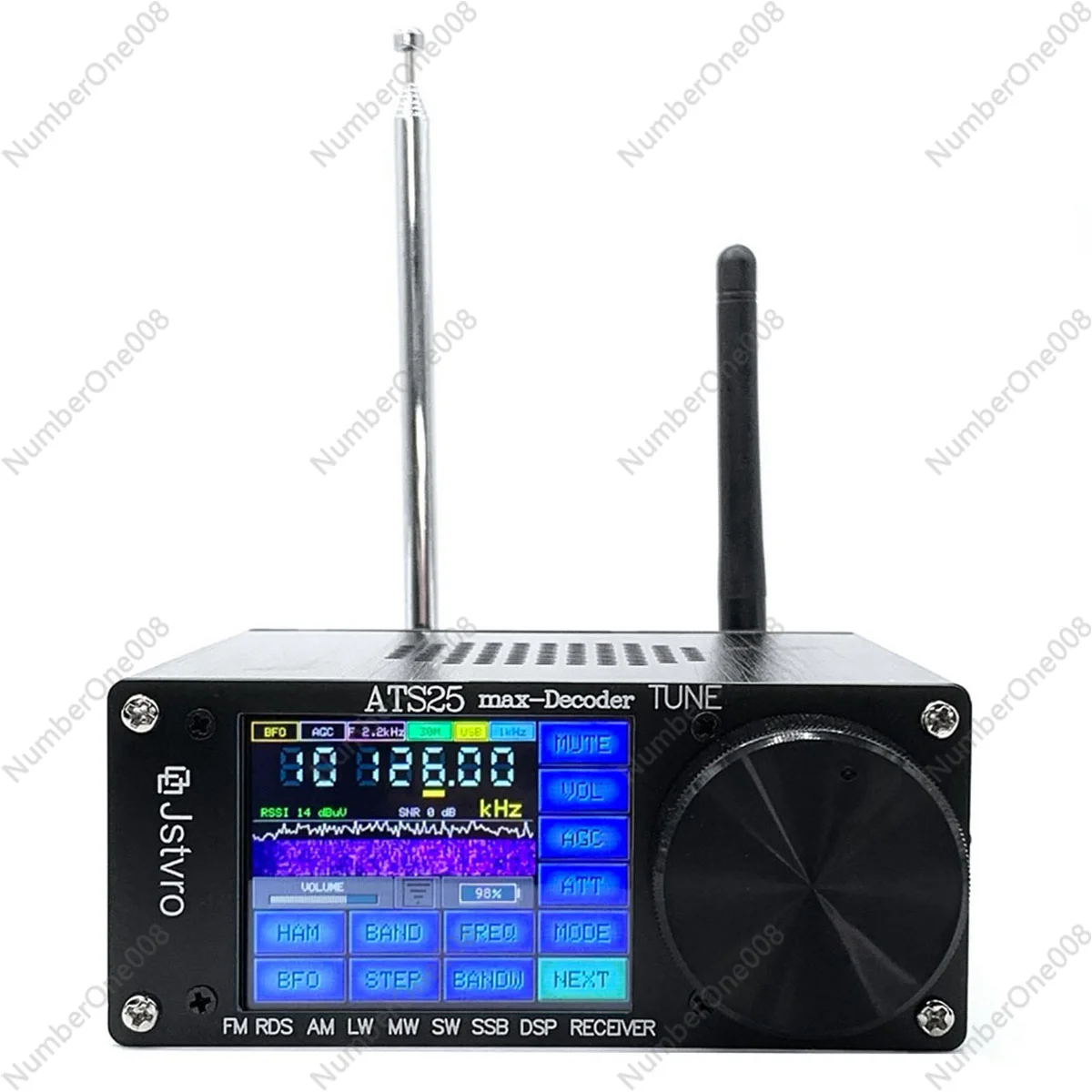 ATS-25Max-декодер SI4732 Полный радиоприемник DSP FM LW MW SW SSB 2 4-дюймовый сенсорный экран 64-108