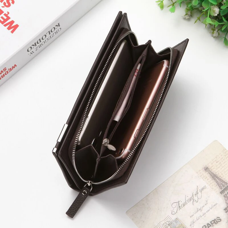 Mini Men's Multi-function Wallet Large Capacity Bag Business Cross-Border Long Style  Multi Card Position Zipper ClutchBag