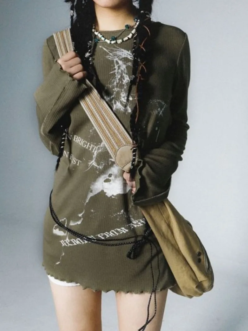 

Футболка женская в стиле Харадзюку, винтажный топ с рисунком сказочного ядра в японском стиле, уличная одежда с графическим принтом, Y2k