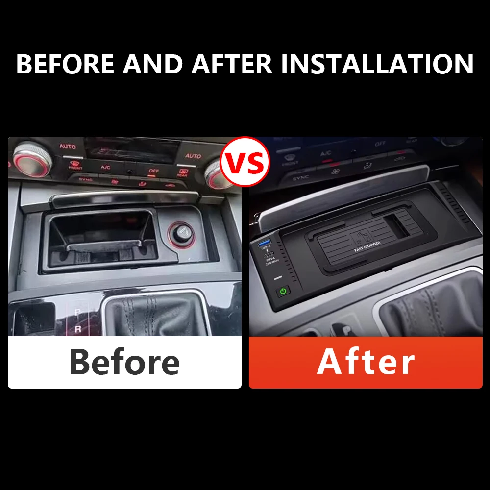 15 Вт Беспроводная зарядная панель для audi A6 A7 C7 RS6 S7 2011-2018 зарядное устройство