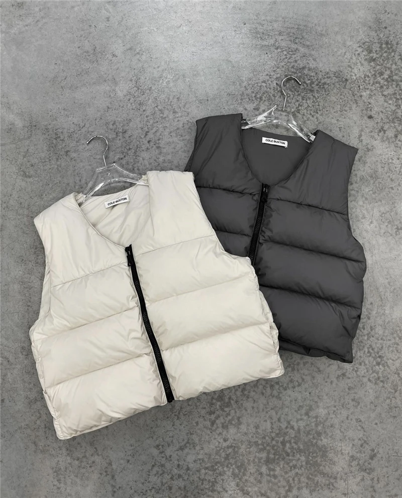 Women jackets beige grey black Sleeveless Coats Outerwear Vest PUFFER Parkas Cole Buxton JACKET winter jacket women 2022