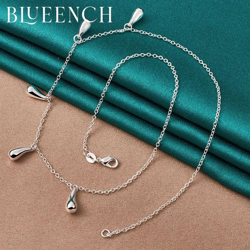 

Blueench 925 Sterling Silver Drop Necklace Is Suitable For Women'S Wedding Party Fashion Charm Jewelry