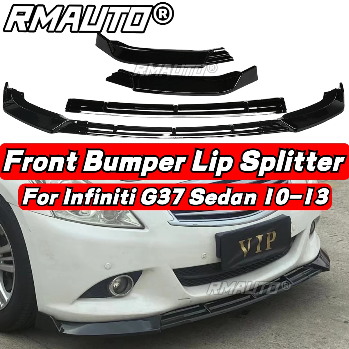 

For Infiniti G25 G37 2004-2013 Front Lip Car Front Bumper Splitter Lip Diffuser Spoiler Bumper Guard Body Kit Car Accessories