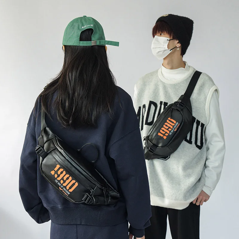 

New Unisex Waist Bag Nylon Fanny Pack Chest Bag Women Casual Fanny Pack Banana Bags High Capacity Function Shoulder Bags