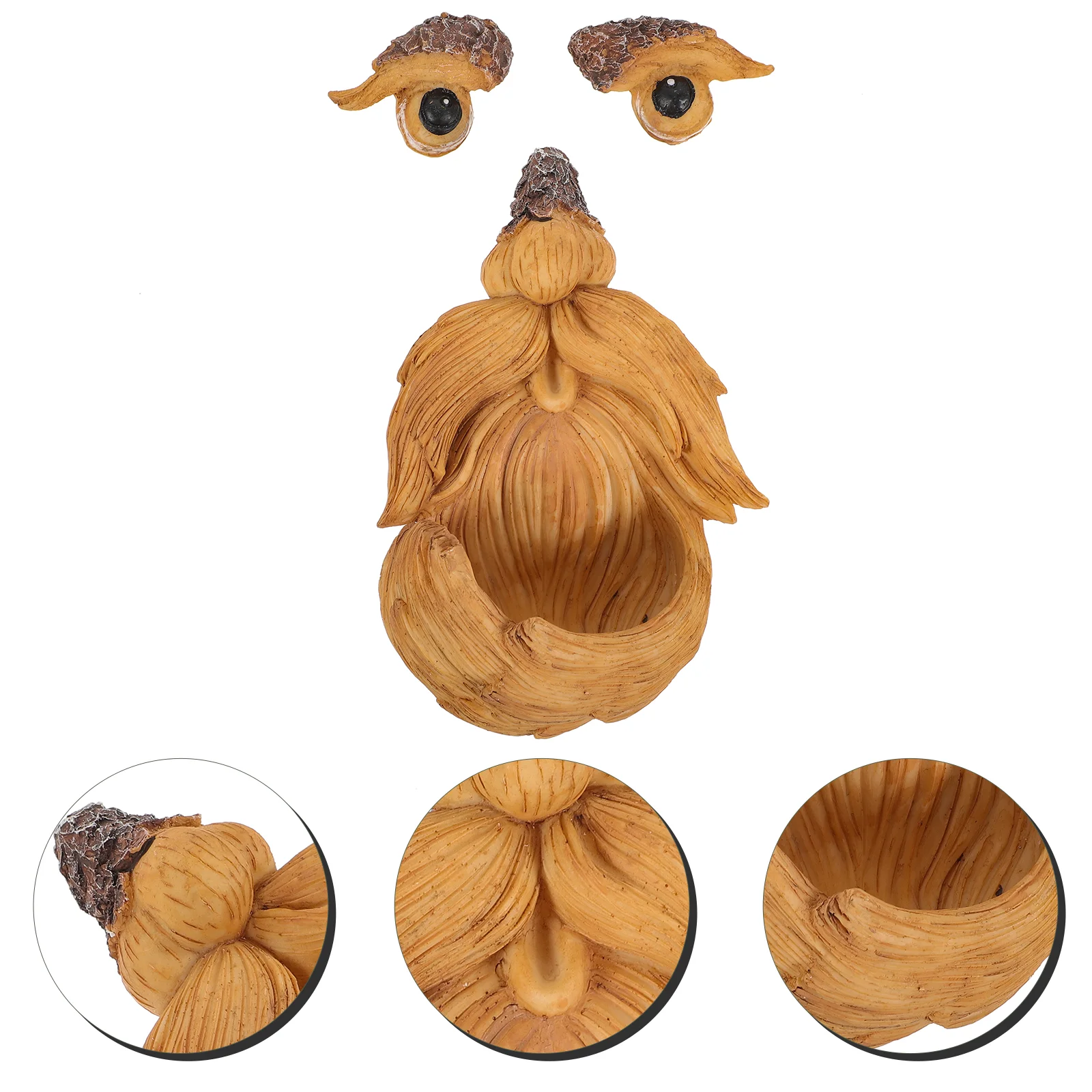 

1 Set Tree Face Decor Outdoor Funny Face Old Man Wild Bird Feeder Garden Decor