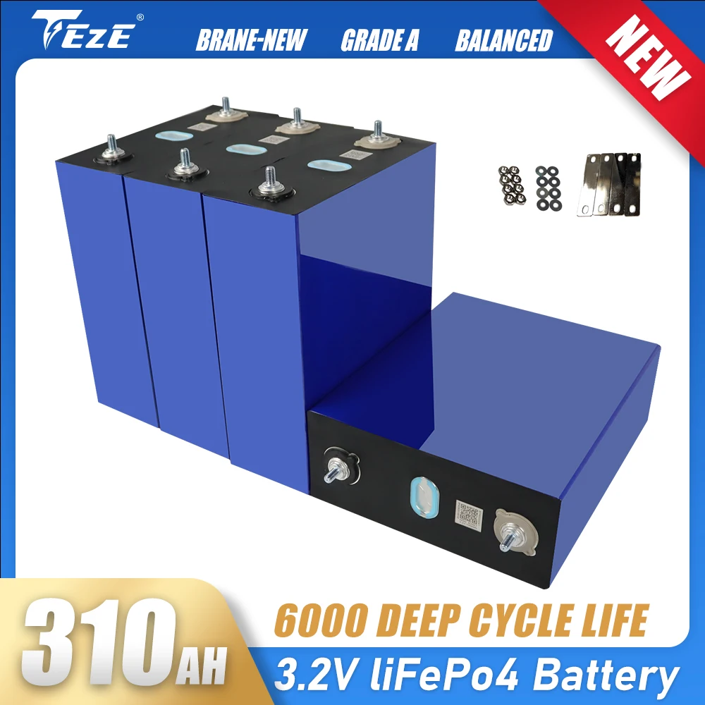 

4-32PCS All New Lifepo4 310ah 4pcs 3.2v Class a Can Be Used For Battery Pack Diy Golf Cart And Solar Storage System Eu Tax Free