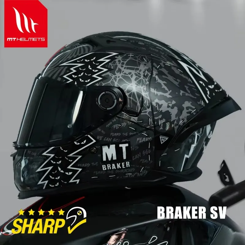 Новый мотоциклетный шлем MT Thunder 4 SV, сертификация ECE DOT, анфас, двойной объектив, внедорожный шлем Capacetes, мужские Cascos para moto