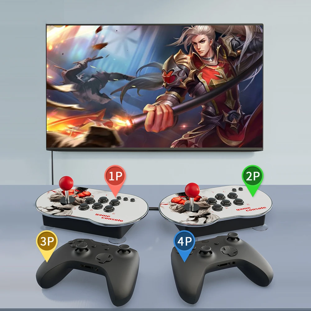 

MT6 10000+ Games 4K HD Video Arcade Game Console HDMI-compatible 3D Dual Controller Joystick Game Player for PS1 Pc Control