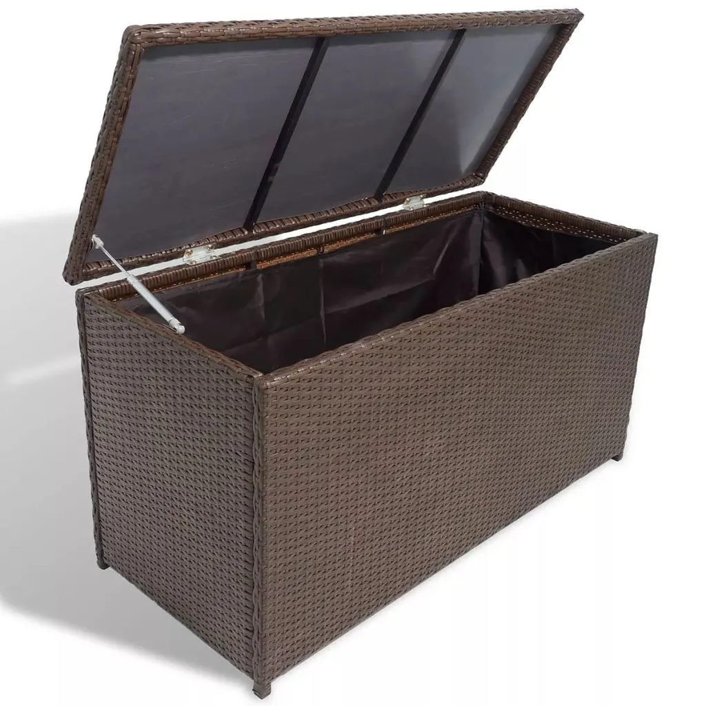 

Garden Storage Box Brown 47.2"x19.7"x23.6" Poly Rattan