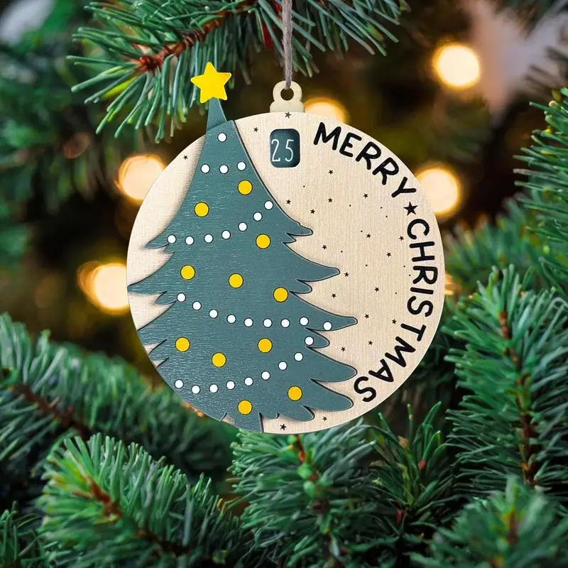 Рождественский календарь обратного отсчета орнамент 3D украшение для