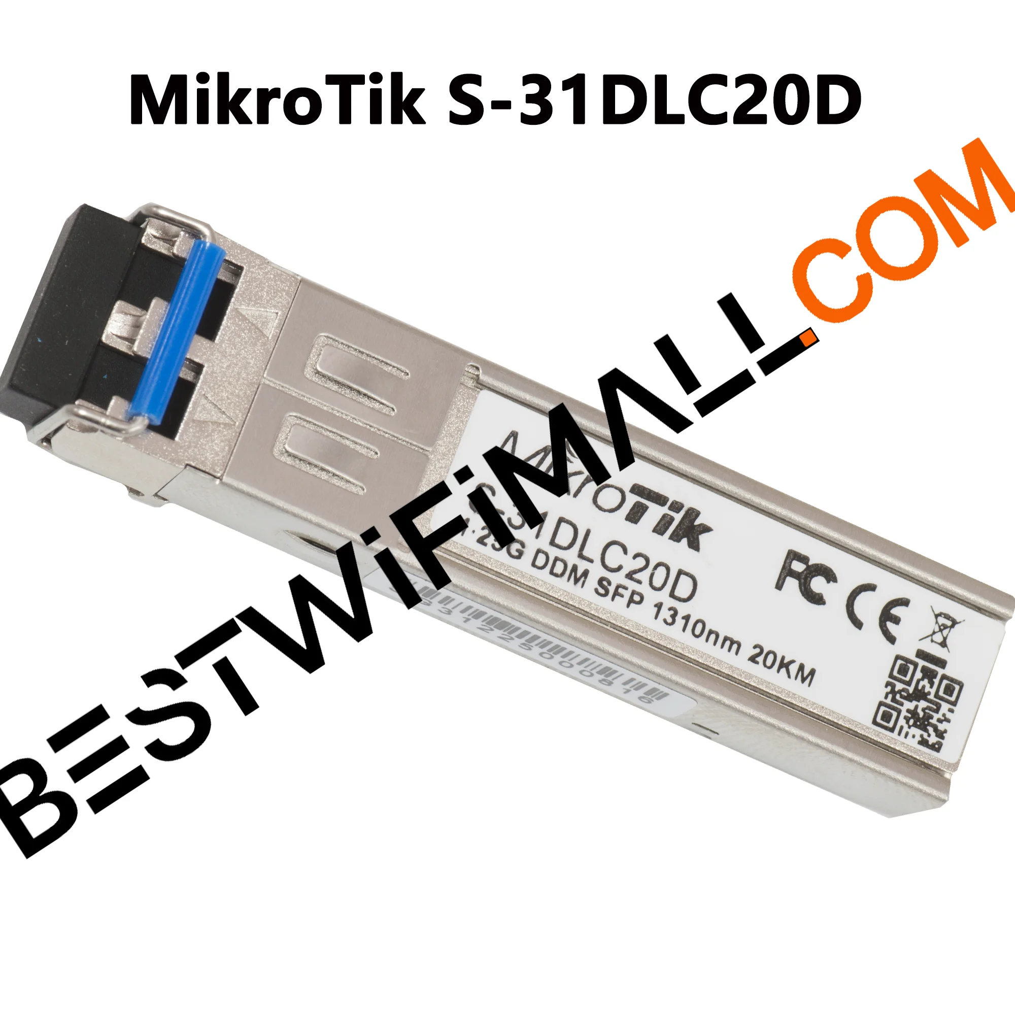 Фото Модуль SFP MikroTik S-31DLC20D, одномодовый, 1.25G, 20 км, 1310 нм, двойной разъем LC, для оптоволоконных соединений, 1 шт. №2