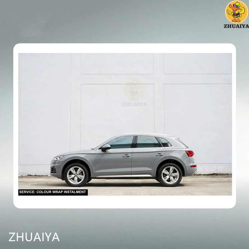 Суперглянцевая шиферно-серая виниловая пленка ZHUAIYA обмотка для автомобиля