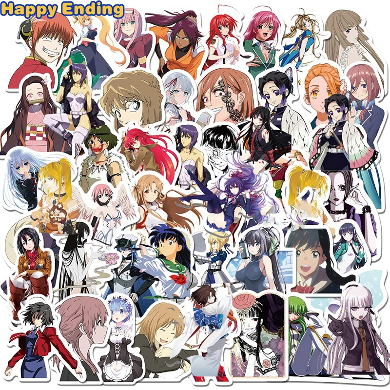 

10/30/50 шт. милые смешанные Японские Аниме водонепроницаемые наклейки для холодильника DIY чемодан ноутбук автомобиль скейтборд альбом мотоци...