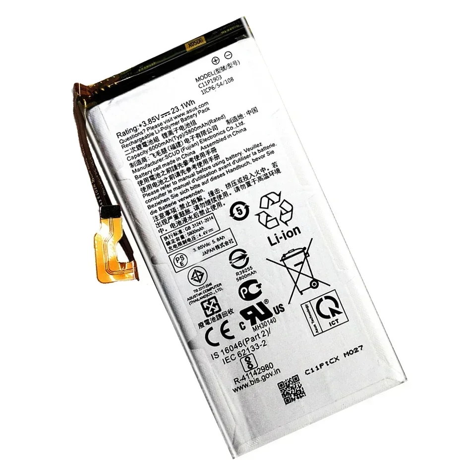C11P1901 C11P1903 Сменный аккумулятор для телефона емкостью 6000 мАч ASUS ROG 2 3 ROG3 ZS661KS ZS660KL I001DB
