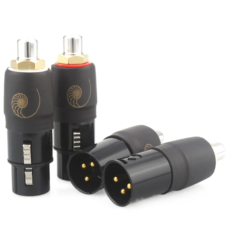 

Rhodium Plated RCA To XLR Male / Female Plug Gold Plated Audio Adapter
