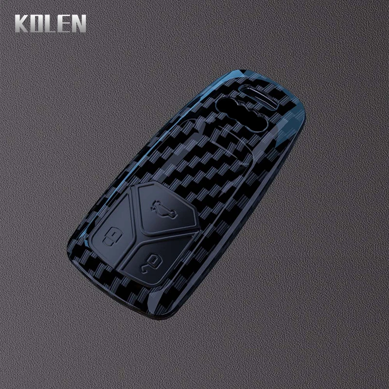 

Чехол для ключа автомобиля из углеродного волокна ABS для Audi A1 A3 8P A4 B9 A5 A6 C7 8S 8W A7 A8 Q3 Q5 Q7 4M S4 S5 S6 S7 S8 RS3 RS6 SQ5 TTS TFSI