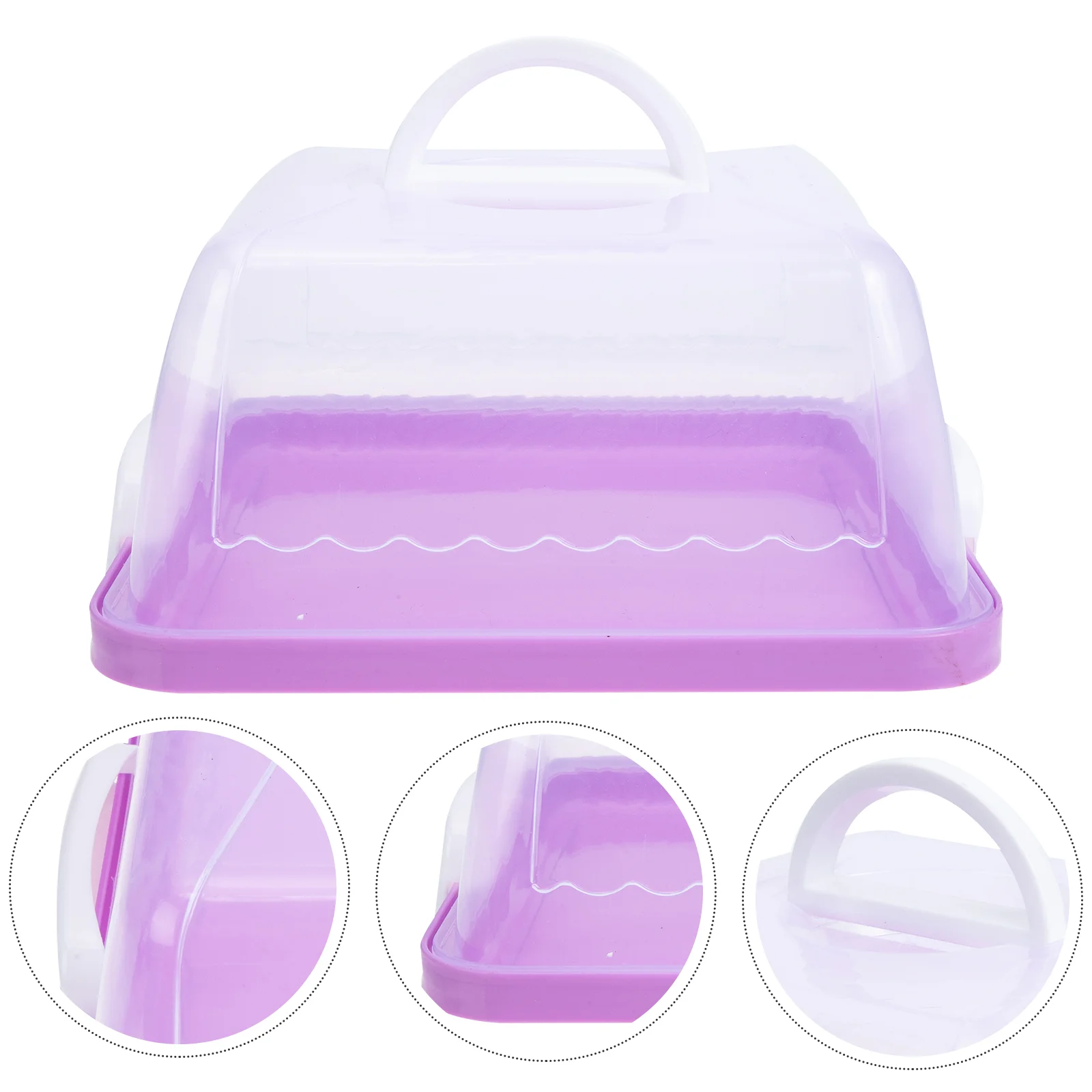 

Portable Cake Box Holder Lid Birthday Containers Packing Transparent Storage Plastic Travel