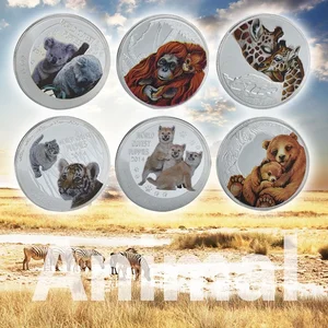 Серебряная монета за один доллар, дизайнерская монета с изображением тигра, монета с изображением животных, памятная Элизабет II, металлическая, искусство, коллекционный подарок для мужчин