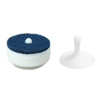 multi purpose dish wash sponge double sided round scrub sponge with suction cup kitchen tableware cleaning scrub sponge