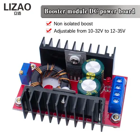 Повышающий преобразователь постоянного тока 150 Вт, повышающий модуль питания 10-32 В до 12-35 В, 10 А, плата зарядки напряжения для ноутбука