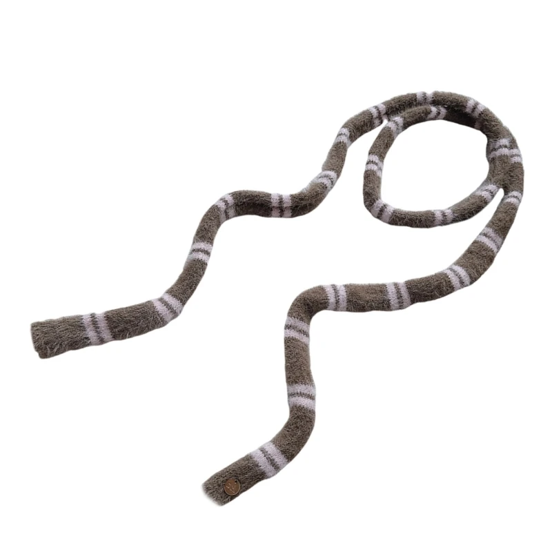 Вязаный шарф для женщин длинный узкий пояс галстук шейный реквизит фотосессии