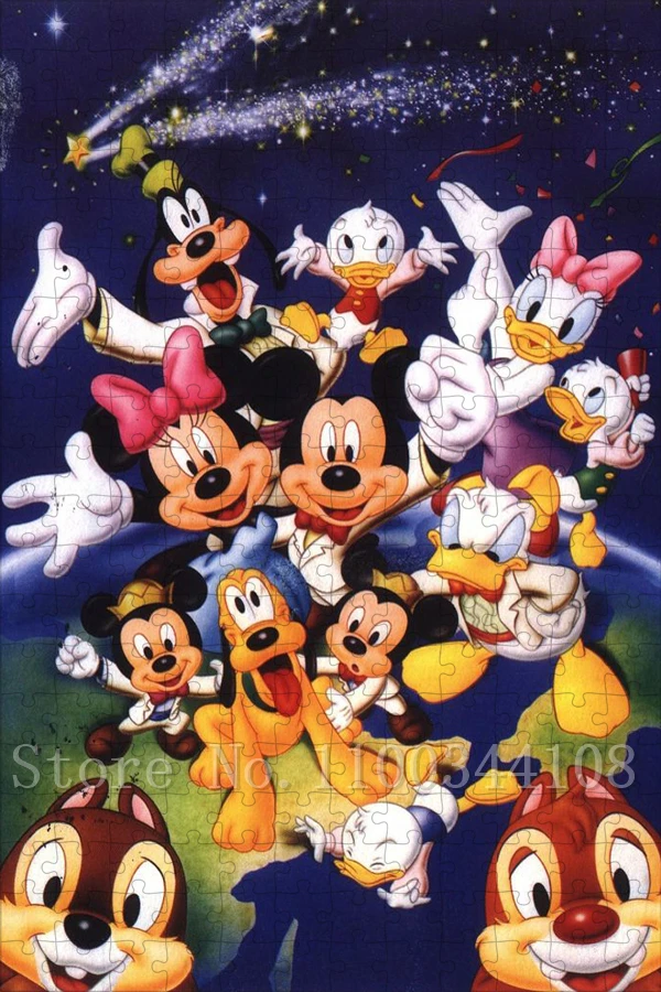 Пазлы Disney с Микки Маусом и друзьями для детей подарки на день рождения персонажи