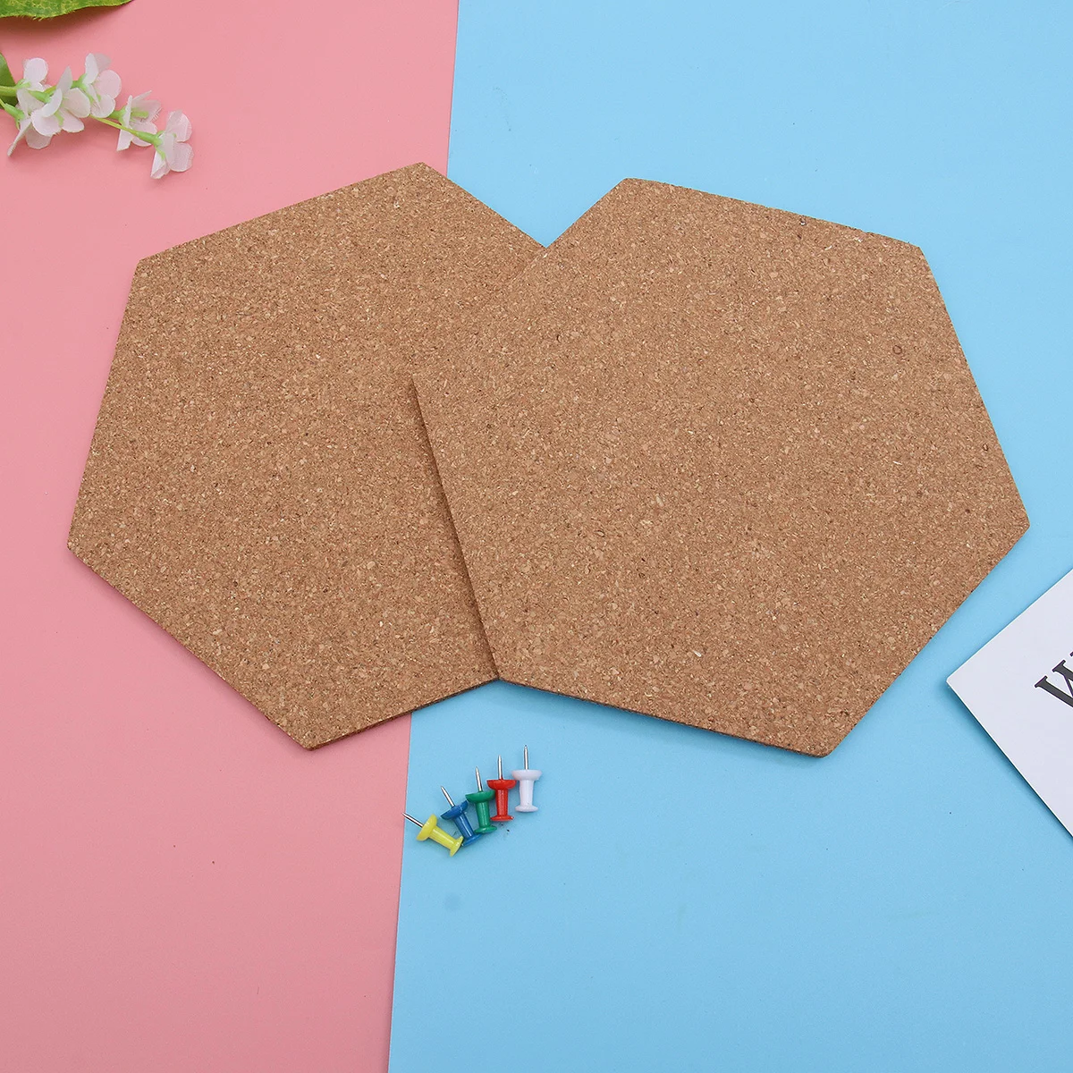 

8PCS Self-Adhesive Bulletin Message Cork Board for Office Background